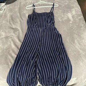 Old Navy Jumpsuit Navy and White Stripes